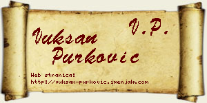 Vuksan Purković vizit kartica